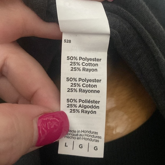 Charcoal Dark Gray Heather Lightweight Cardigan Dog Paw Print Wings Sz L NWOT - Picture 8 of 9